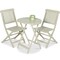 Best Choice Products 3-Piece Acacia Wood Bistro Set, Folding Patio Furniture w/ 2 Chairs, Table